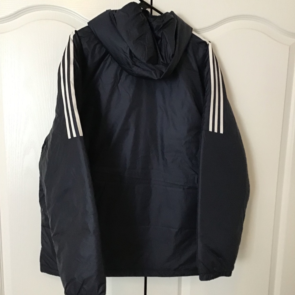 ADIDAS ESSENTIALS HOODED 3-STRIPES LIGHTWEIGHT JACKET - Picture 4 of 16